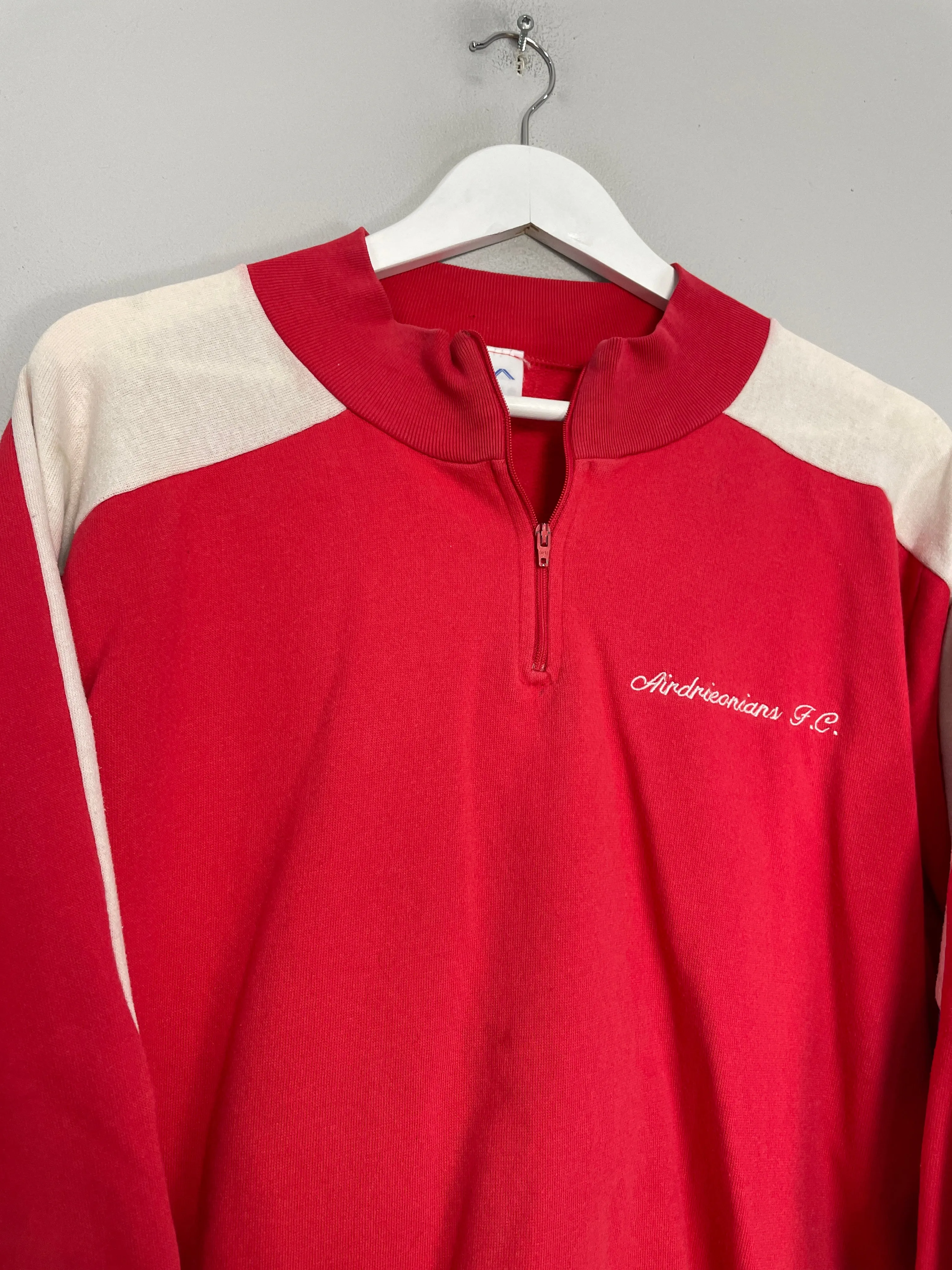 1990/91 AIRDRIEONIANS 1/4 ZIP JUMPER (M) RIBERO