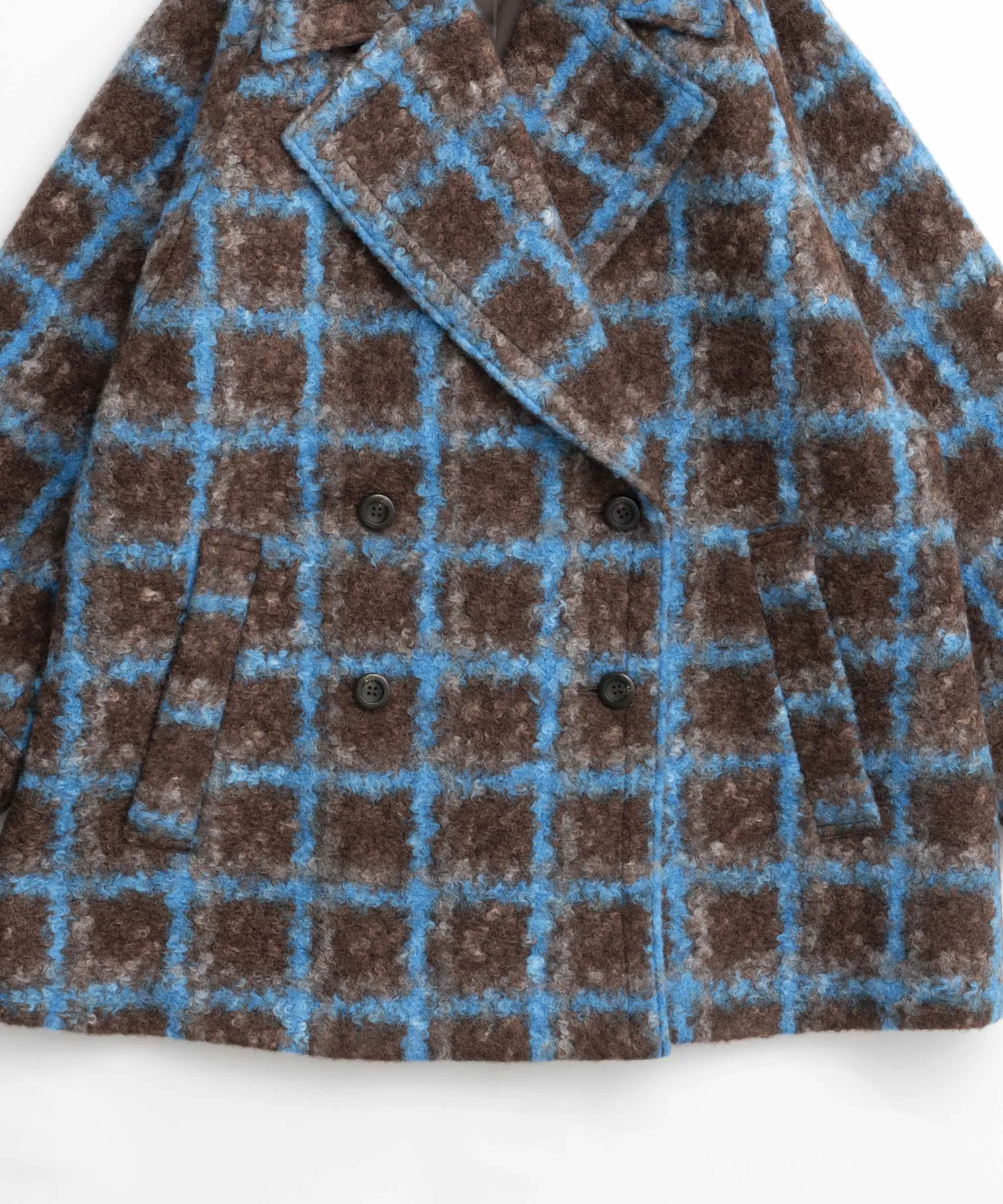 【24WINTER PRE-ORDER】Checkered Over Silhouette Middle Coat
