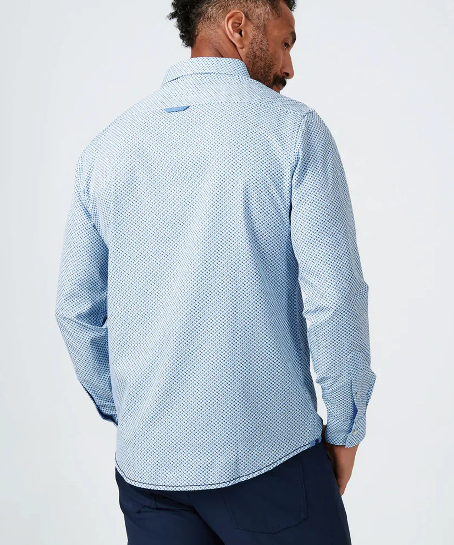 7 Diamonds Toru 4-Way Stretch Long Sleeve Shirt- White