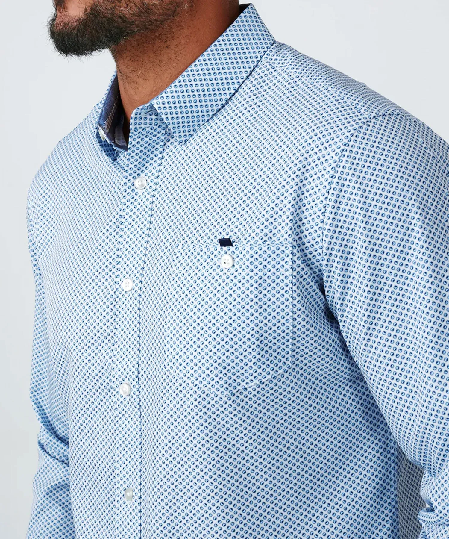 7 Diamonds Toru 4-Way Stretch Long Sleeve Shirt- White