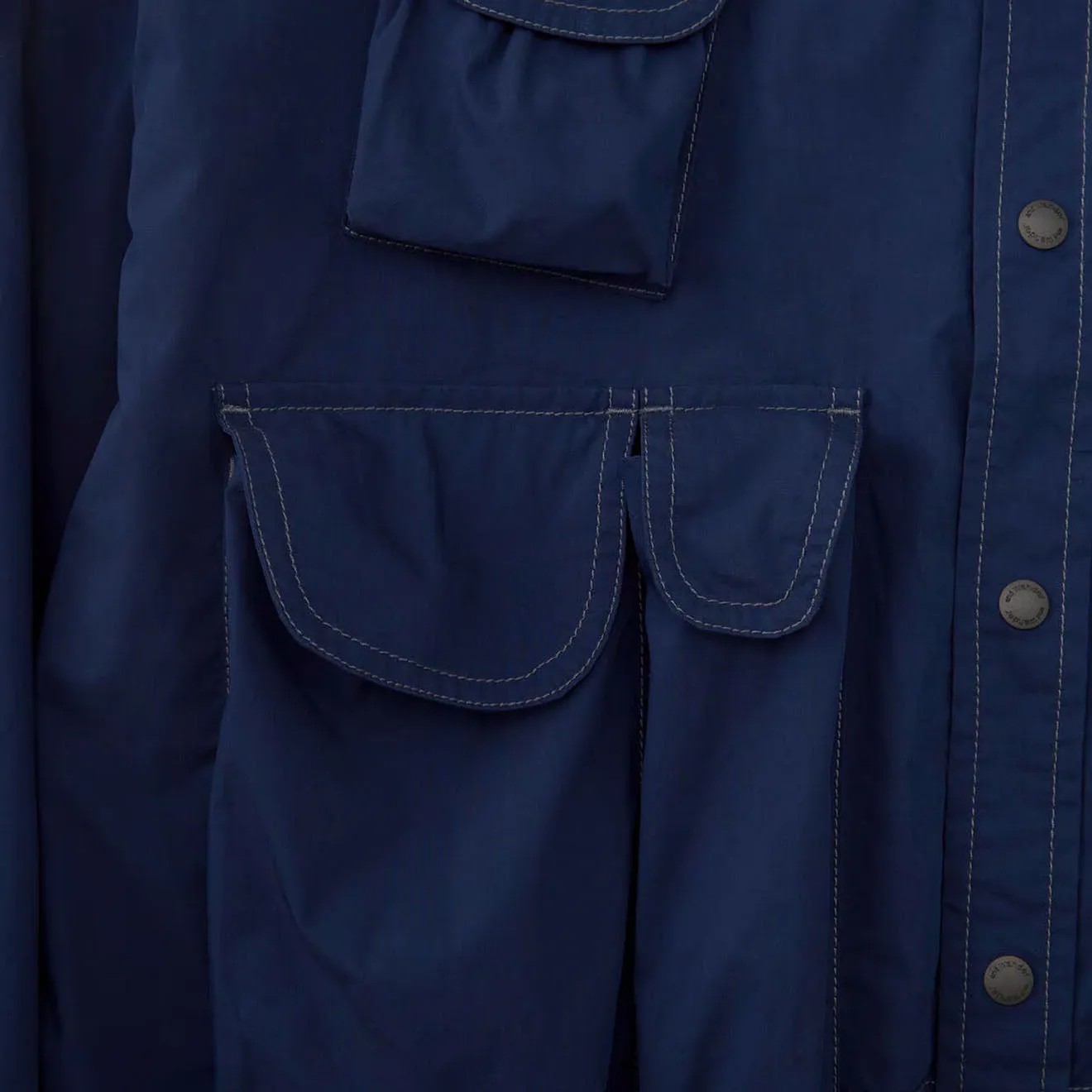 And Wander Multi Pocket Shirt Blue