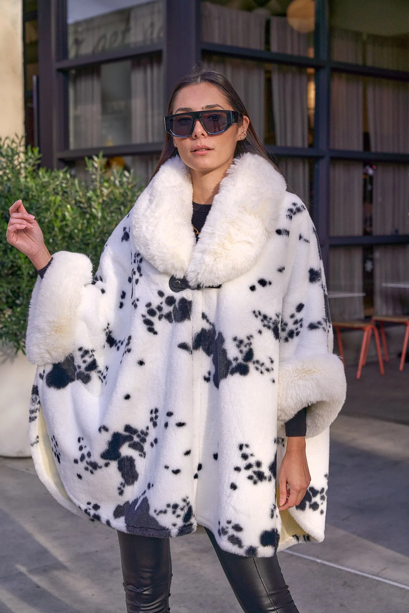 Animal Print Furry Coat