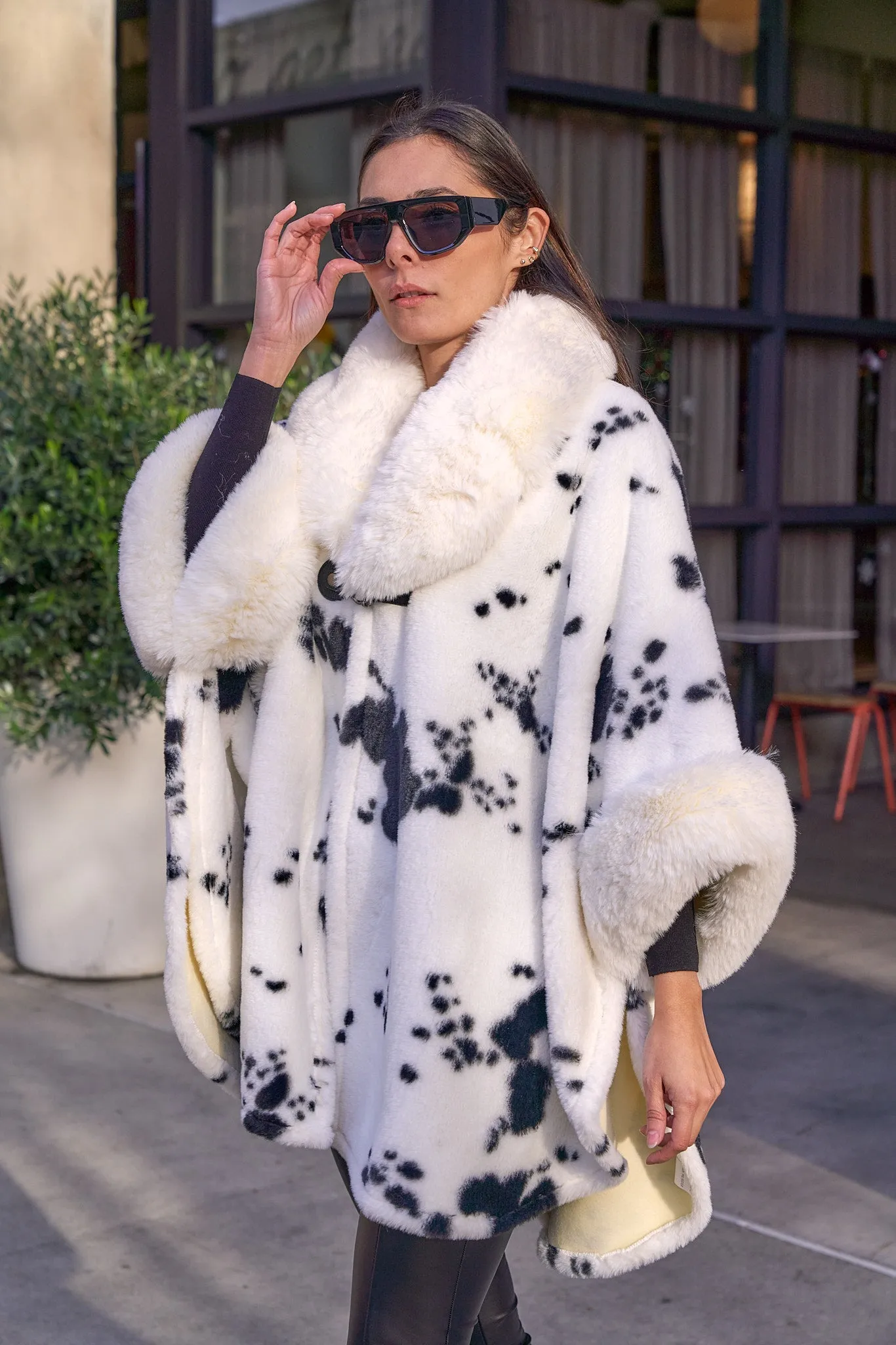Animal Print Furry Coat
