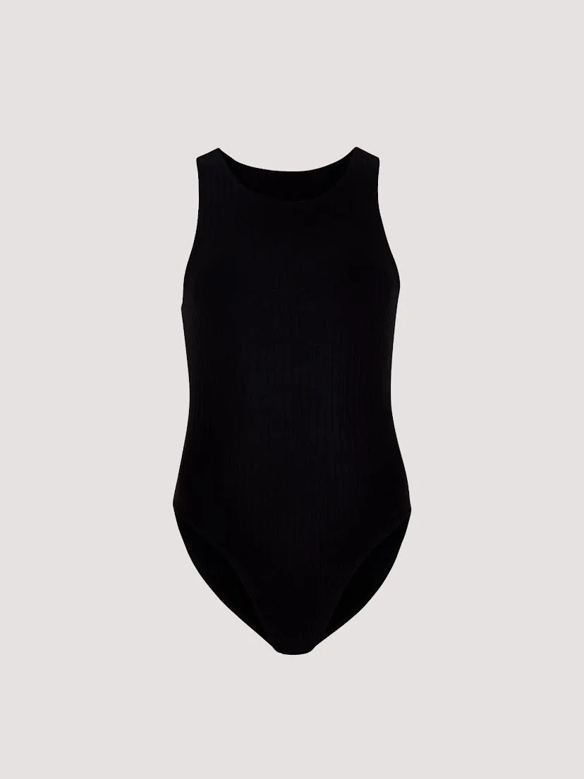 Apricot Ribbed Bodysuit