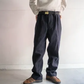around 1960s France navy wool pants