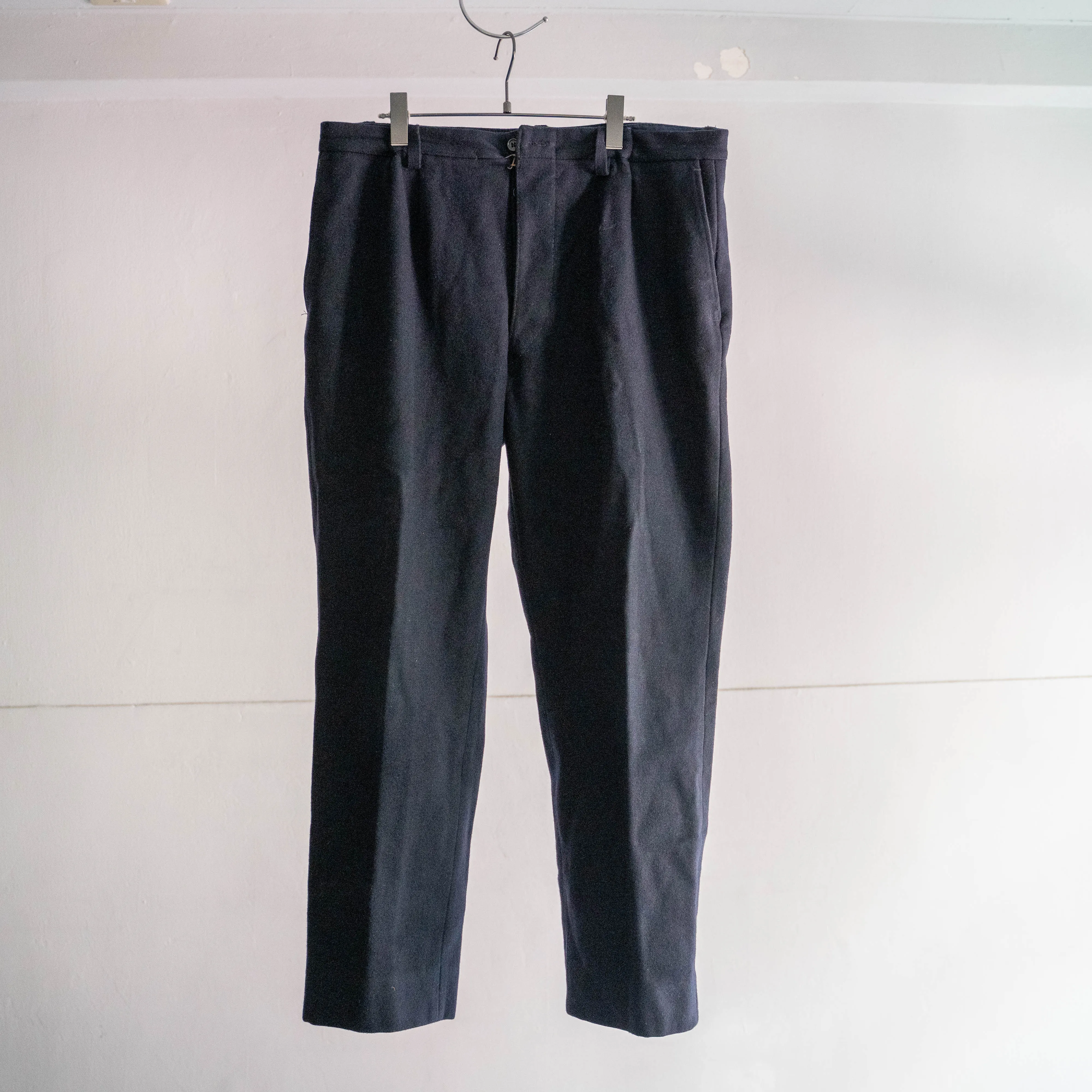 around 1960s France navy wool pants