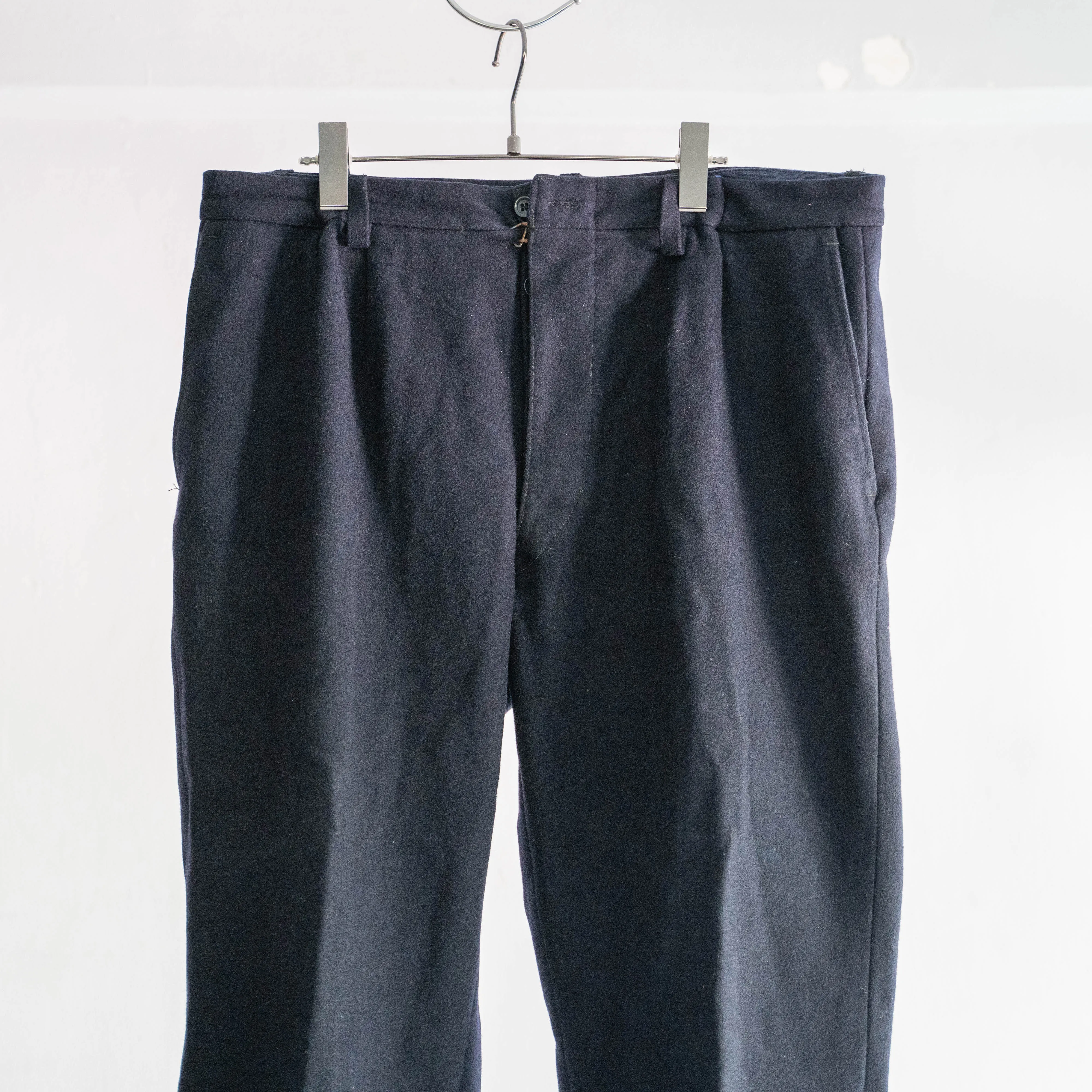 around 1960s France navy wool pants