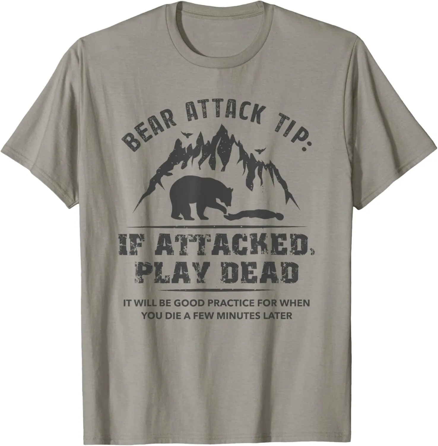 Bear Attack Tip Camping Hiking Travel Adventure Vintage T-Shirt