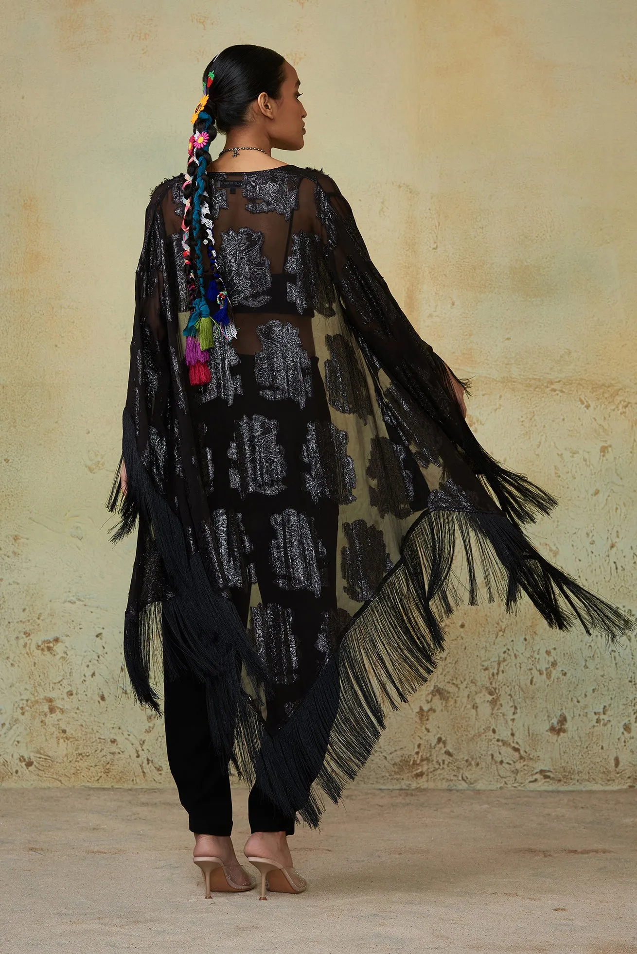 Black Fringe Duster