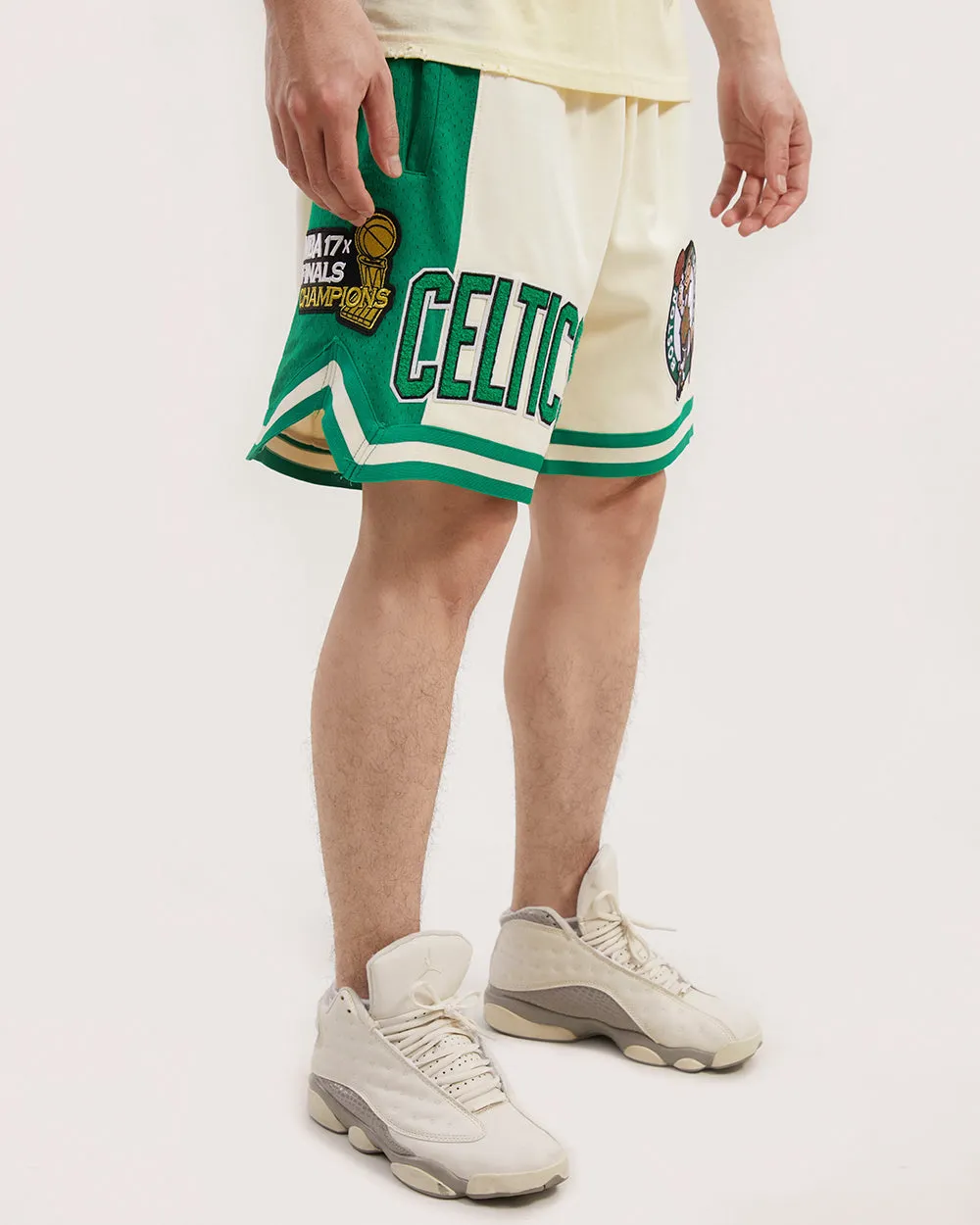 BOSTON CELTICS CHAMPIONSHIP EVOLUTION DK 2.0 SHORT (EGGSHELL/KELLY GREEN)