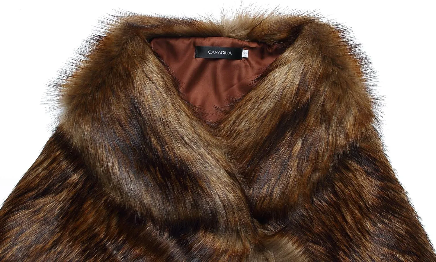 Caracilia Faux Fur Shawl Wrap Stole Shrug Winter Bridal Wedding Cover Up