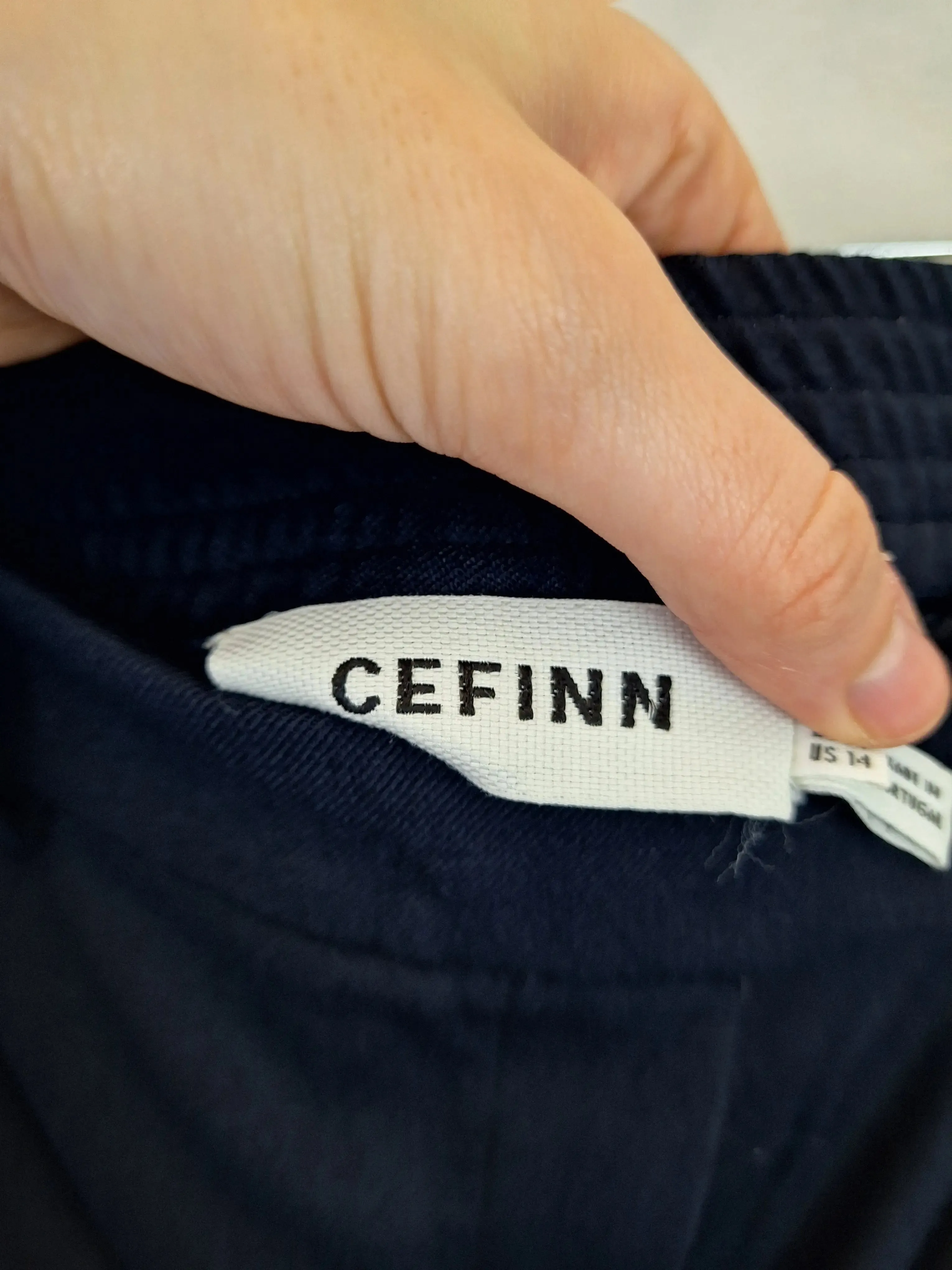 Cefinn Navy Wool Blend Wide Leg Pants Size 16