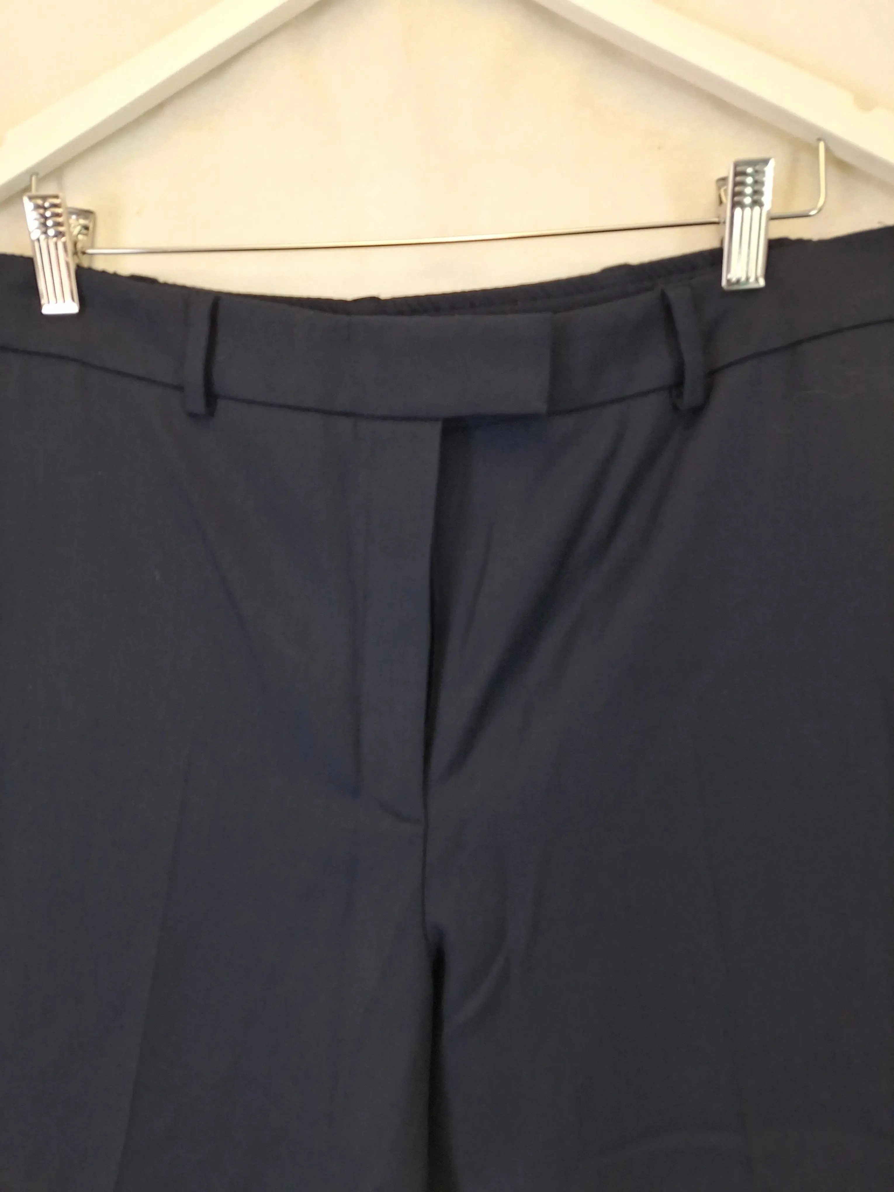 Cefinn Navy Wool Blend Wide Leg Pants Size 16