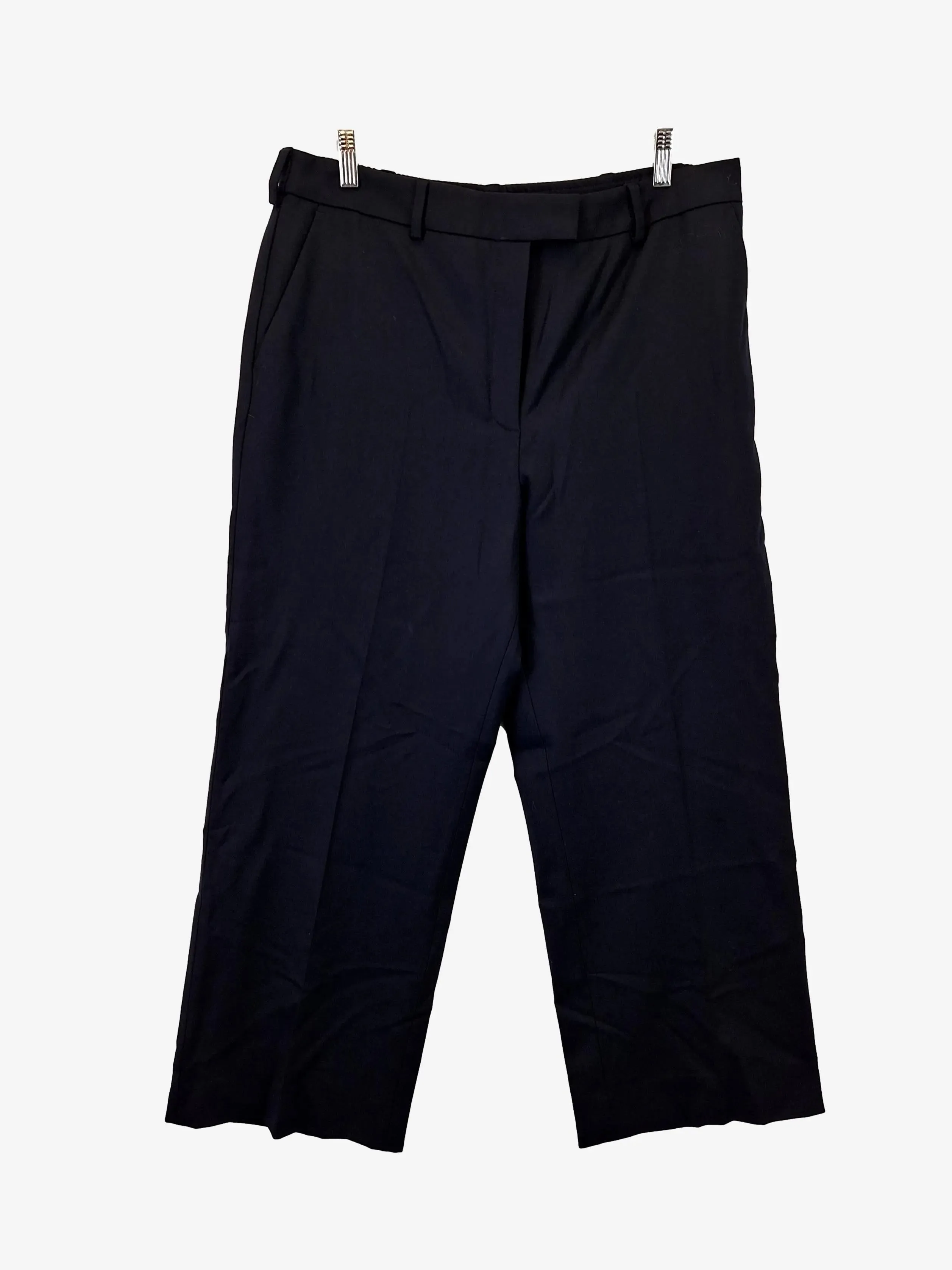 Cefinn Navy Wool Blend Wide Leg Pants Size 16