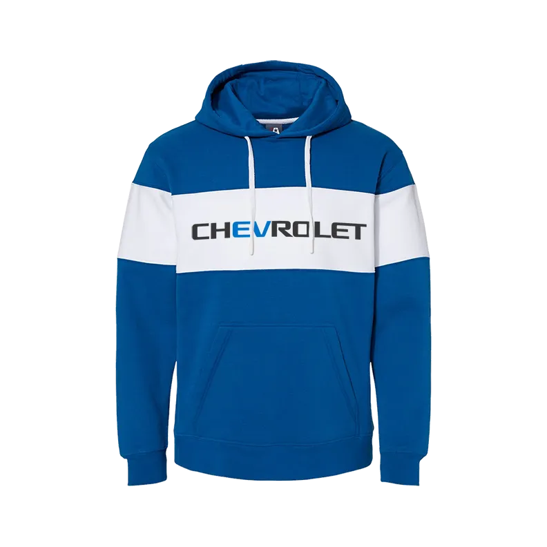 Chevrolet EV Varsity Fleece Colorblock Hooded Sweatshirt