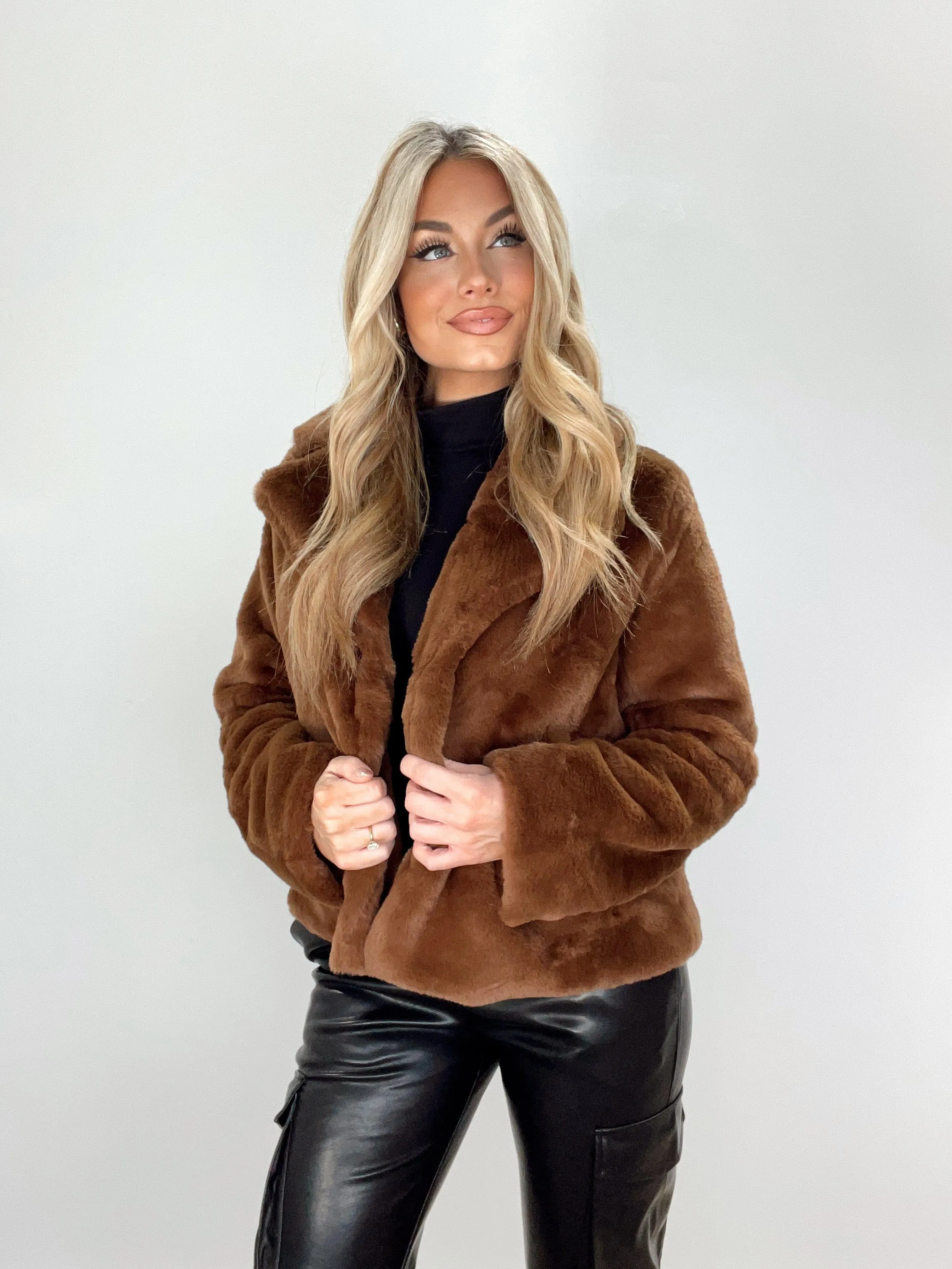 Chocolate Faux Fur Jacket
