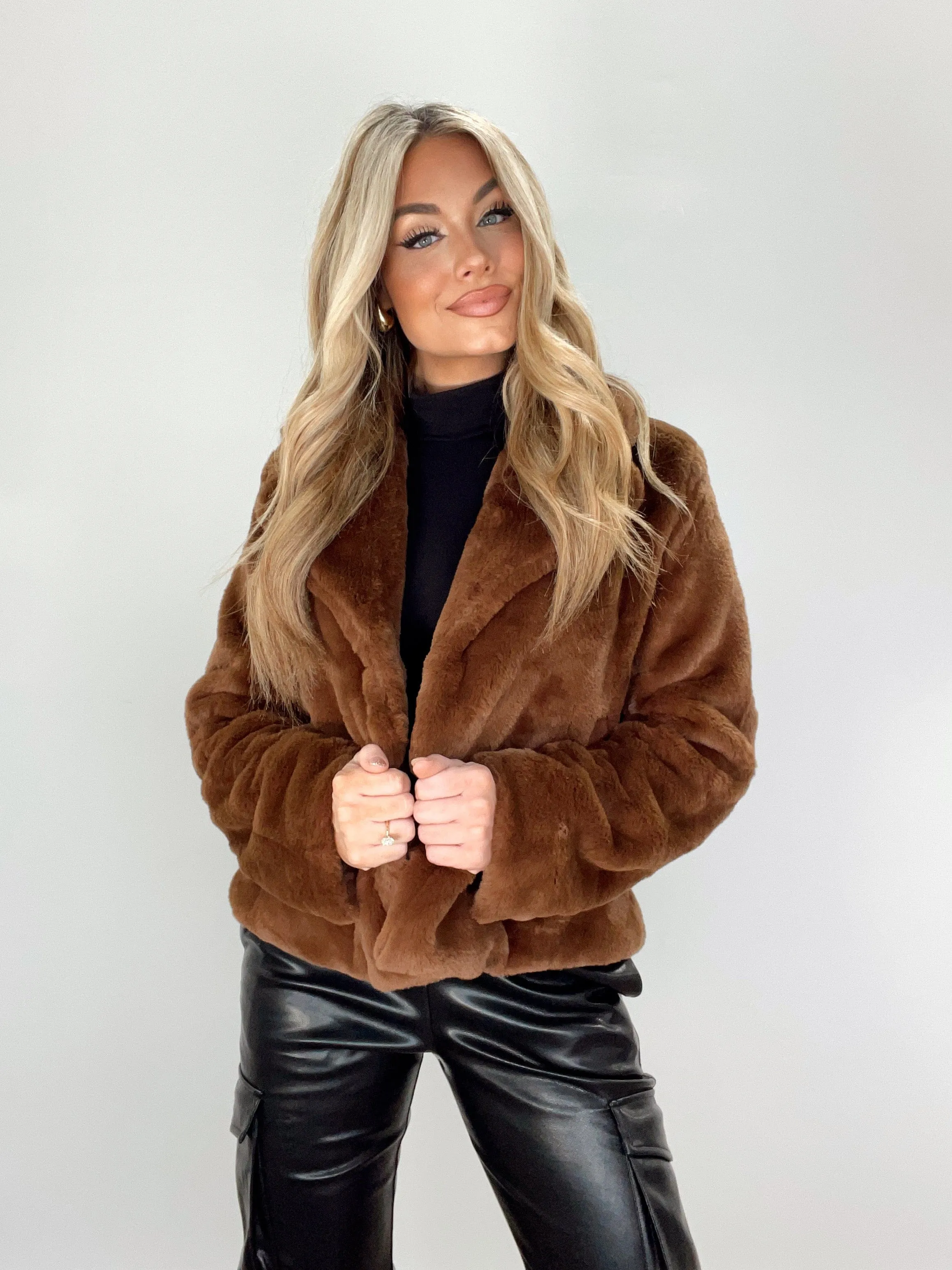 Chocolate Faux Fur Jacket