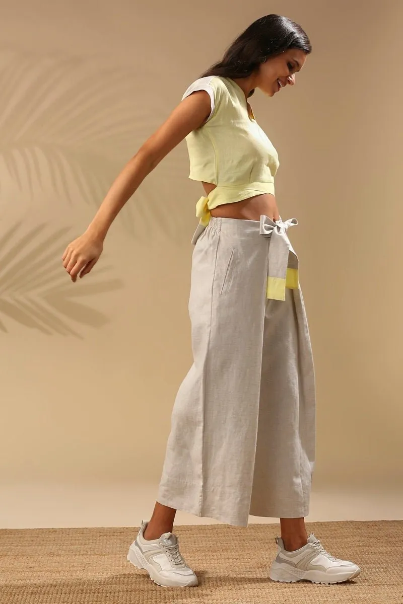 Cider V Neck Top - Yellow