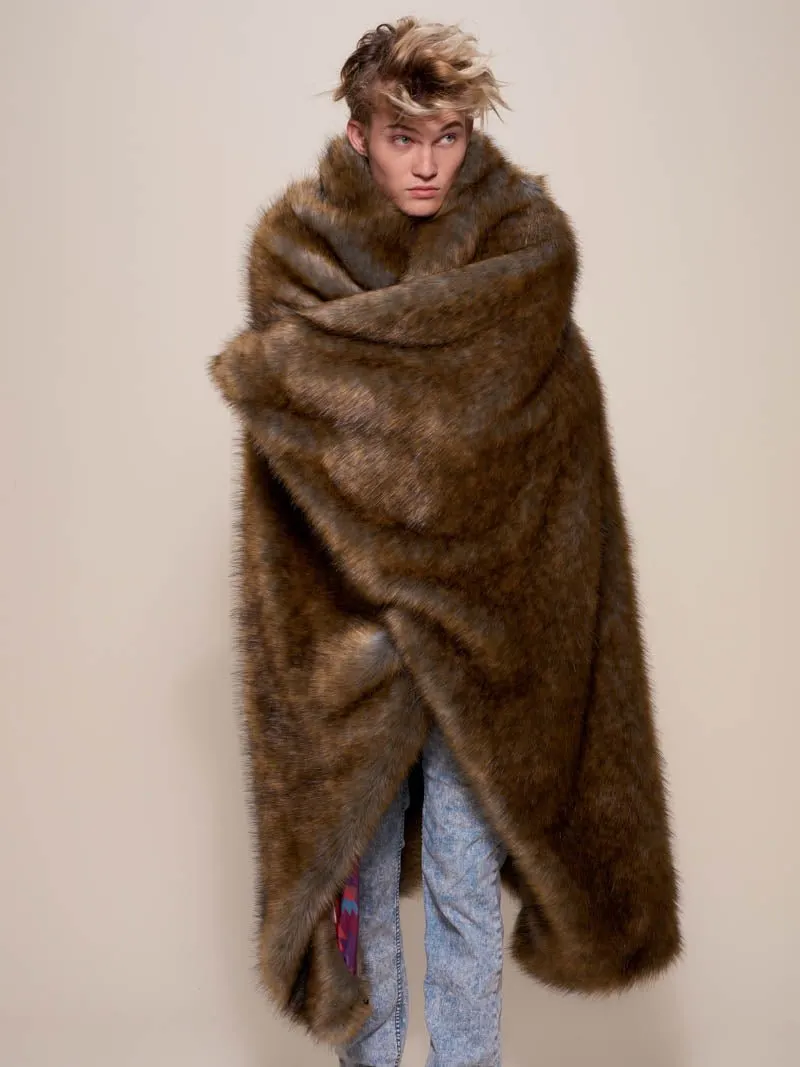Collector Edition Honey Bear Faux Fur Throw