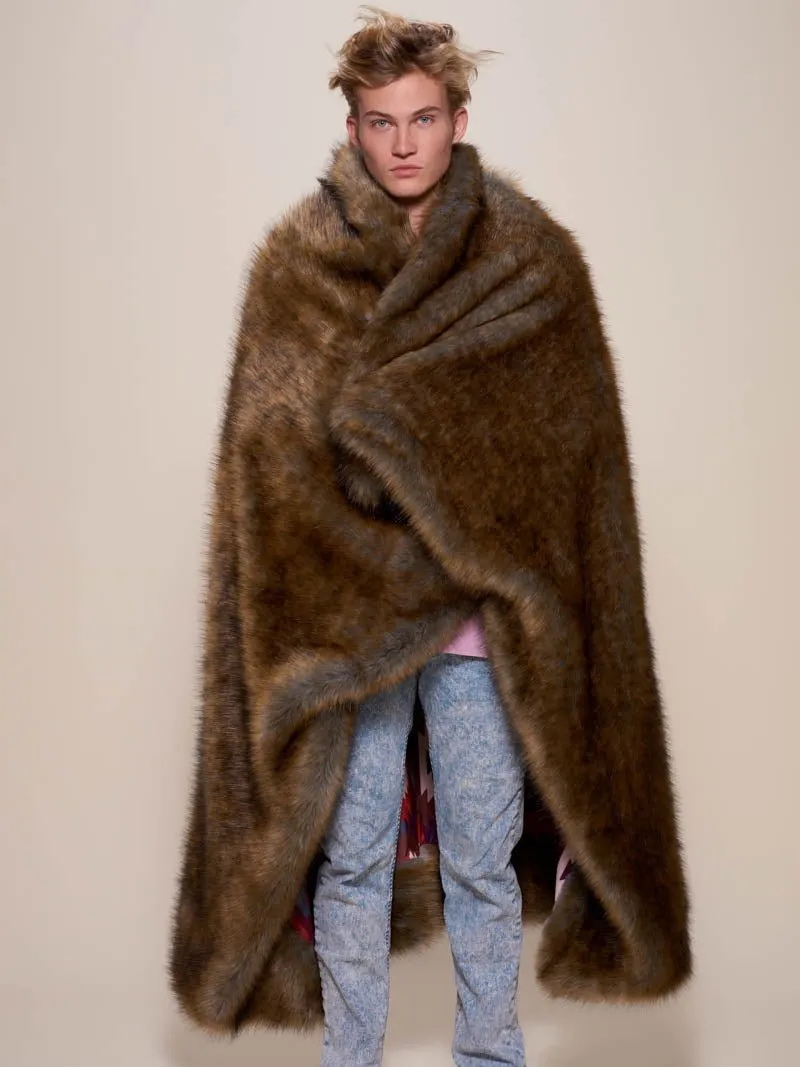 Collector Edition Honey Bear Faux Fur Throw