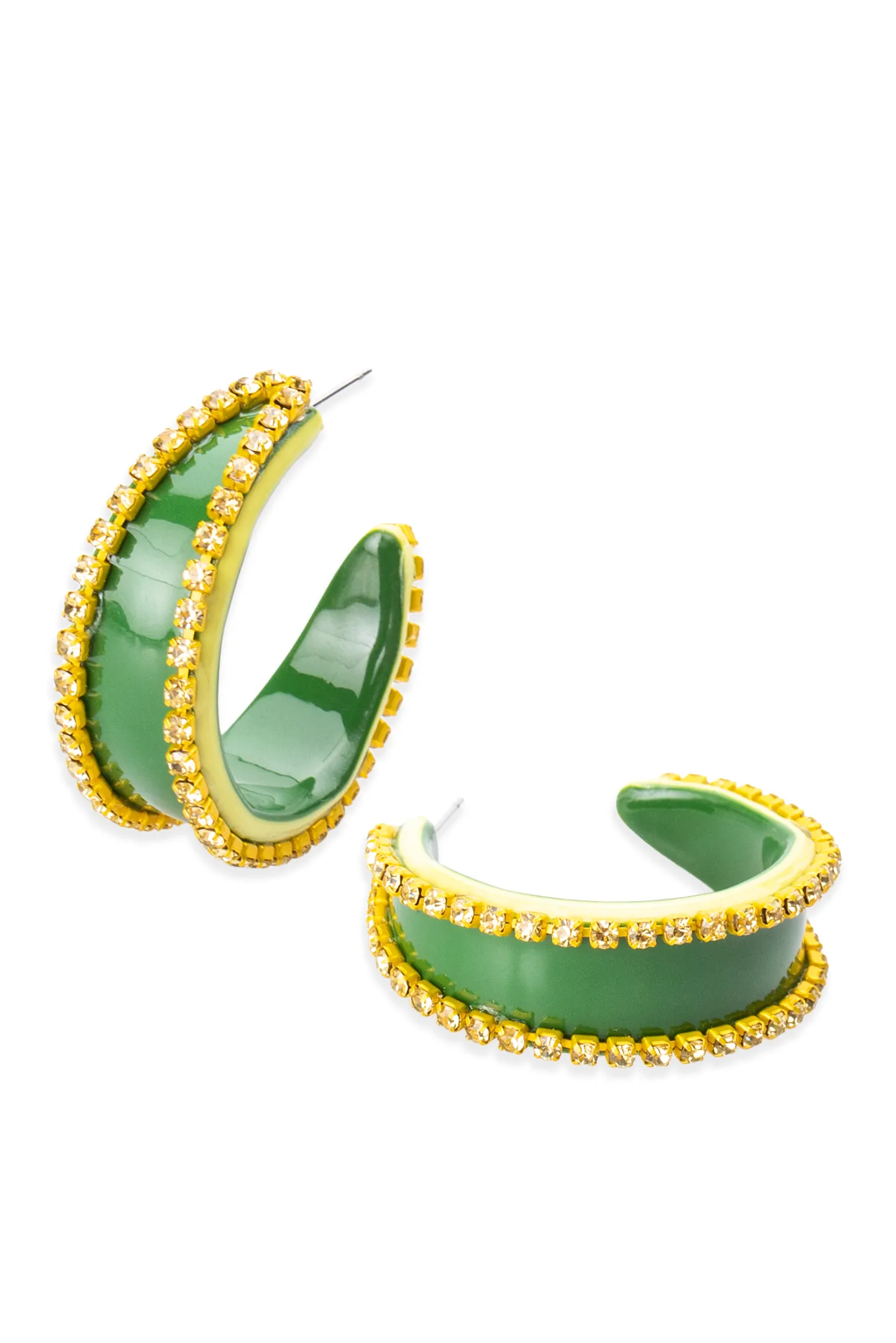 Color Block Acetate Hoop