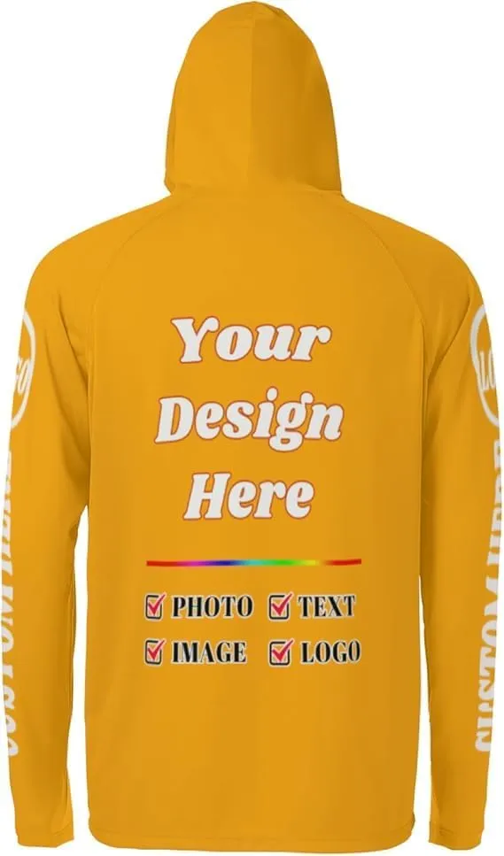 Custom Personalized Sun Protection Hoodie UV Shirt for Men Women, Customized UPF 50  Long Sleeve Tshirts Gifts