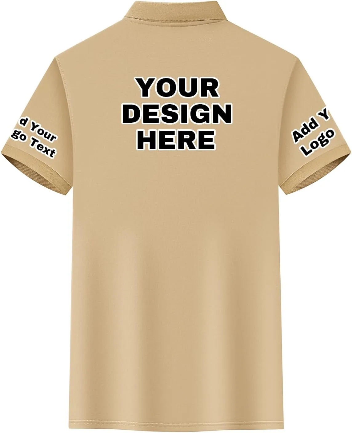 Custom Polo Shirt for Men, Personalize Golf Polo Shirt with Text and Logo