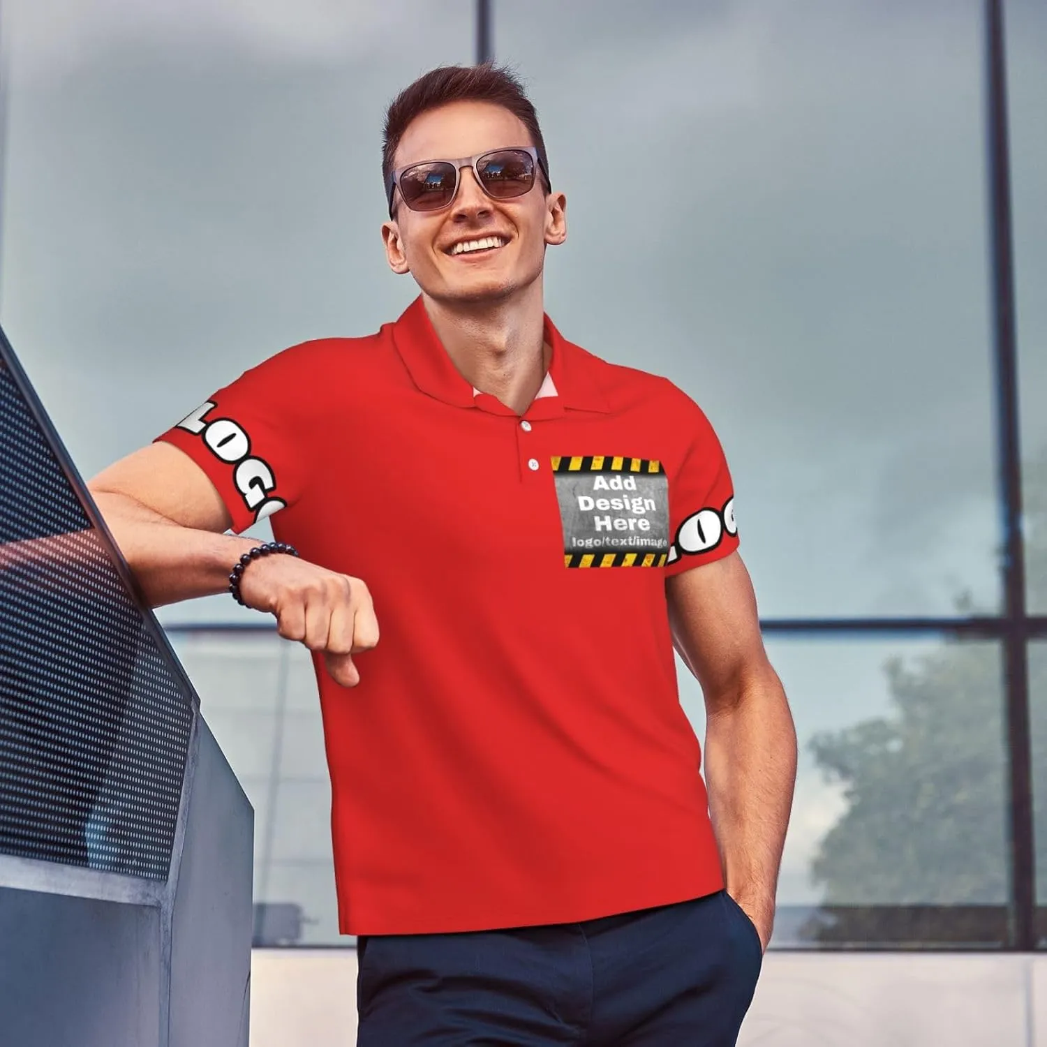Custom Polo Shirt for Men Women Design Your Own Printed Front Back and Sleeve Personalized with Logo & Text