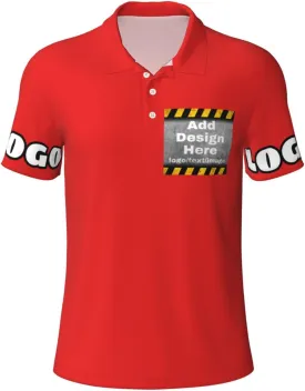 Custom Polo Shirt for Men Women Design Your Own Printed Front Back and Sleeve Personalized with Logo & Text