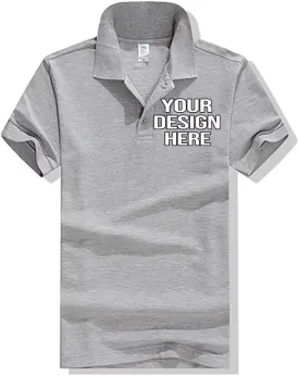 Custom Polo Shirt for Men Women, Personalize Golf Polo Shirt with Text and Logo