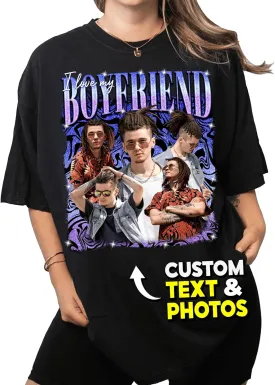 Custom Your Own Bootleg Rap Shirt Custom Picture Shirt Customized Vintage Graphic Tshirt Gift for Women Men