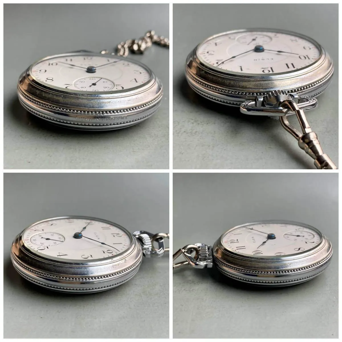 Elgin Pocket Watch 1950s Antique Manual 53mm Vintage