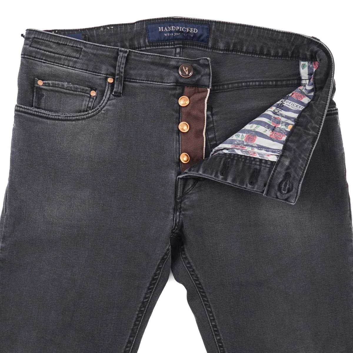 Handpicked 'Ravello' Slim-Fit Denim Jeans