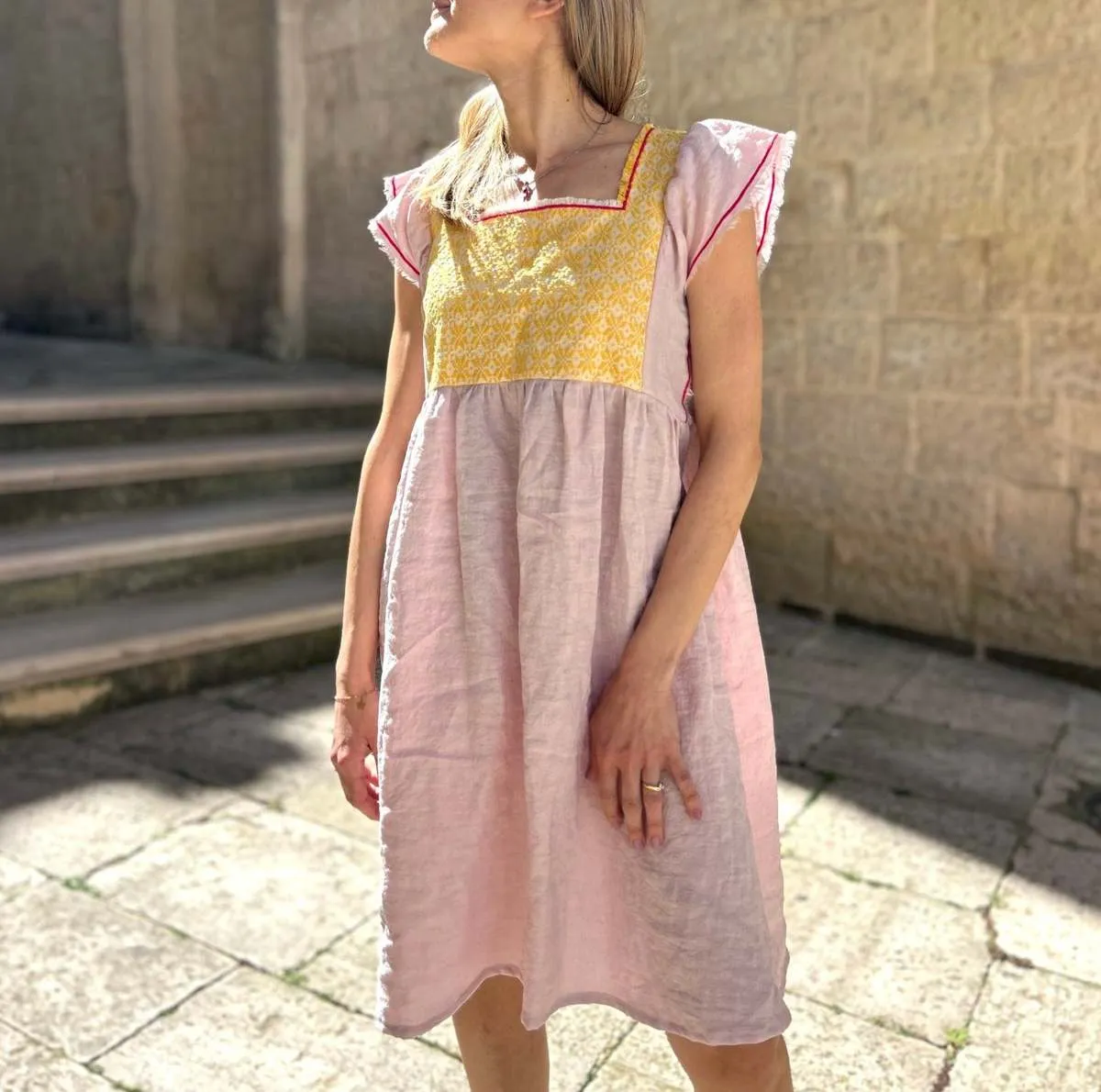 Jilly Linen Dress Short