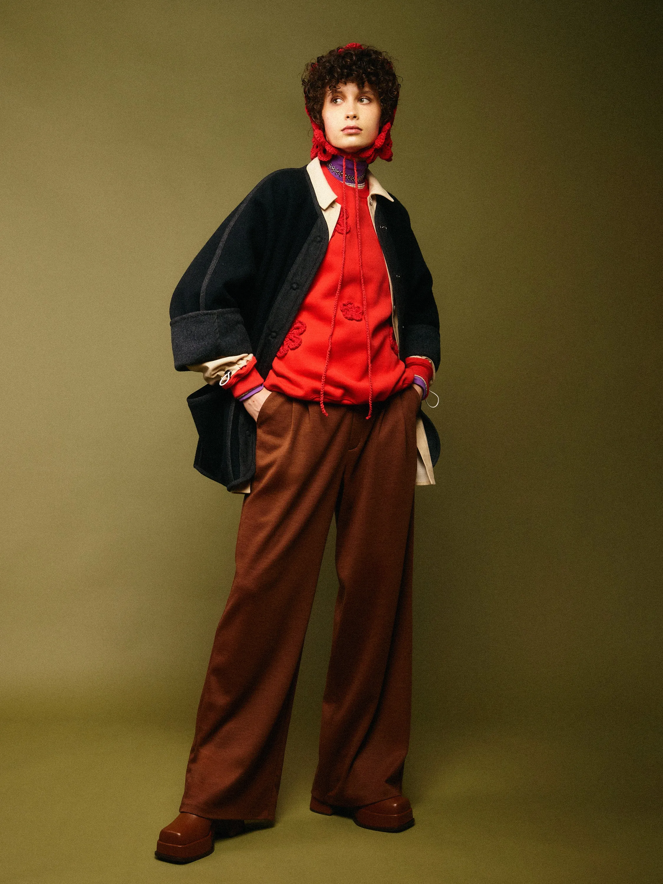 KAVIAR brown wool trousers