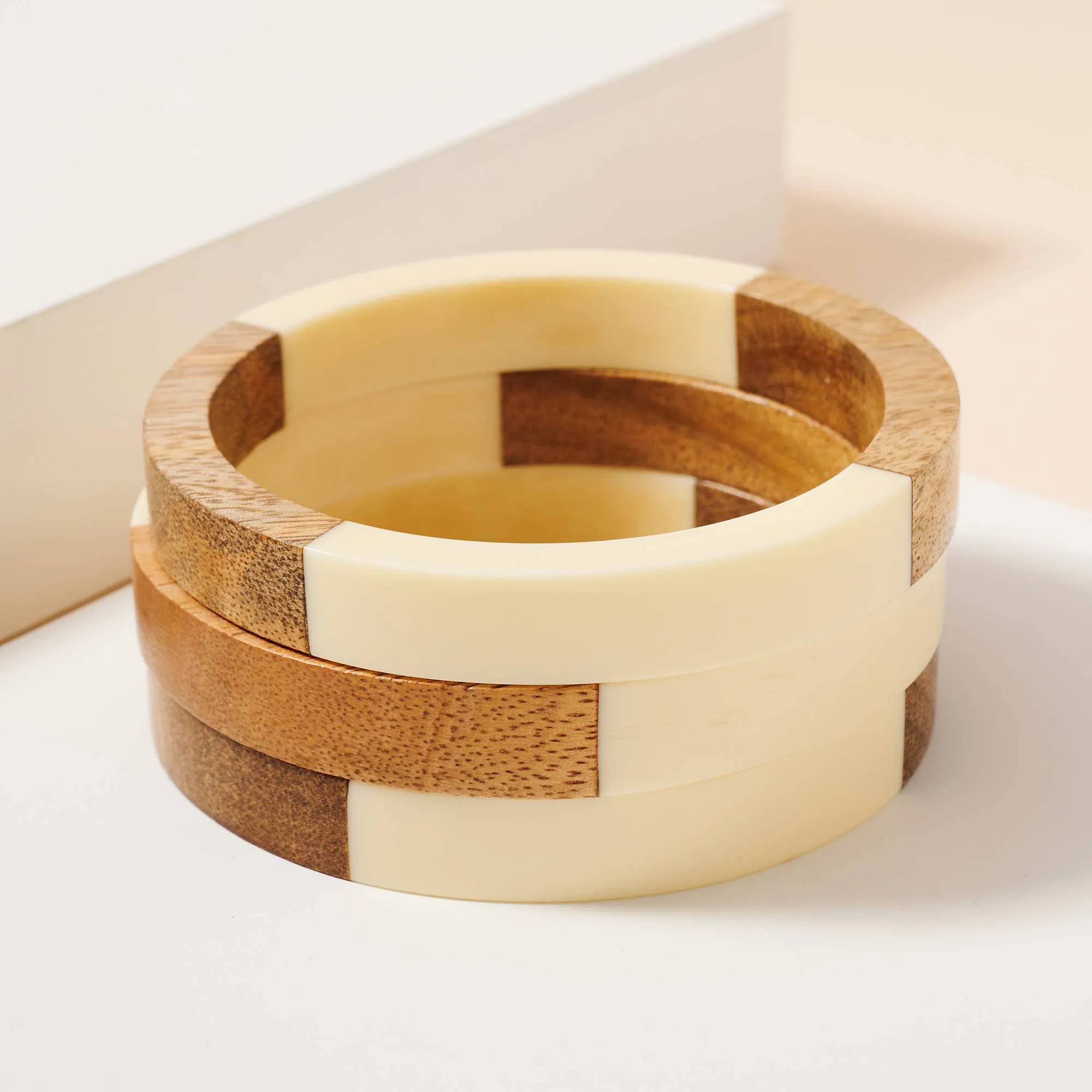 Layered Color Block Bangle Bracelet