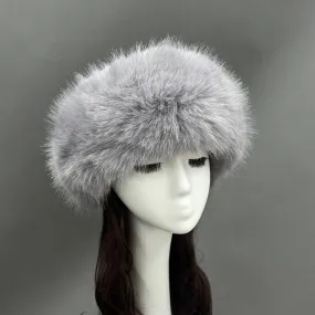 Light Grey Faux Fur Headband