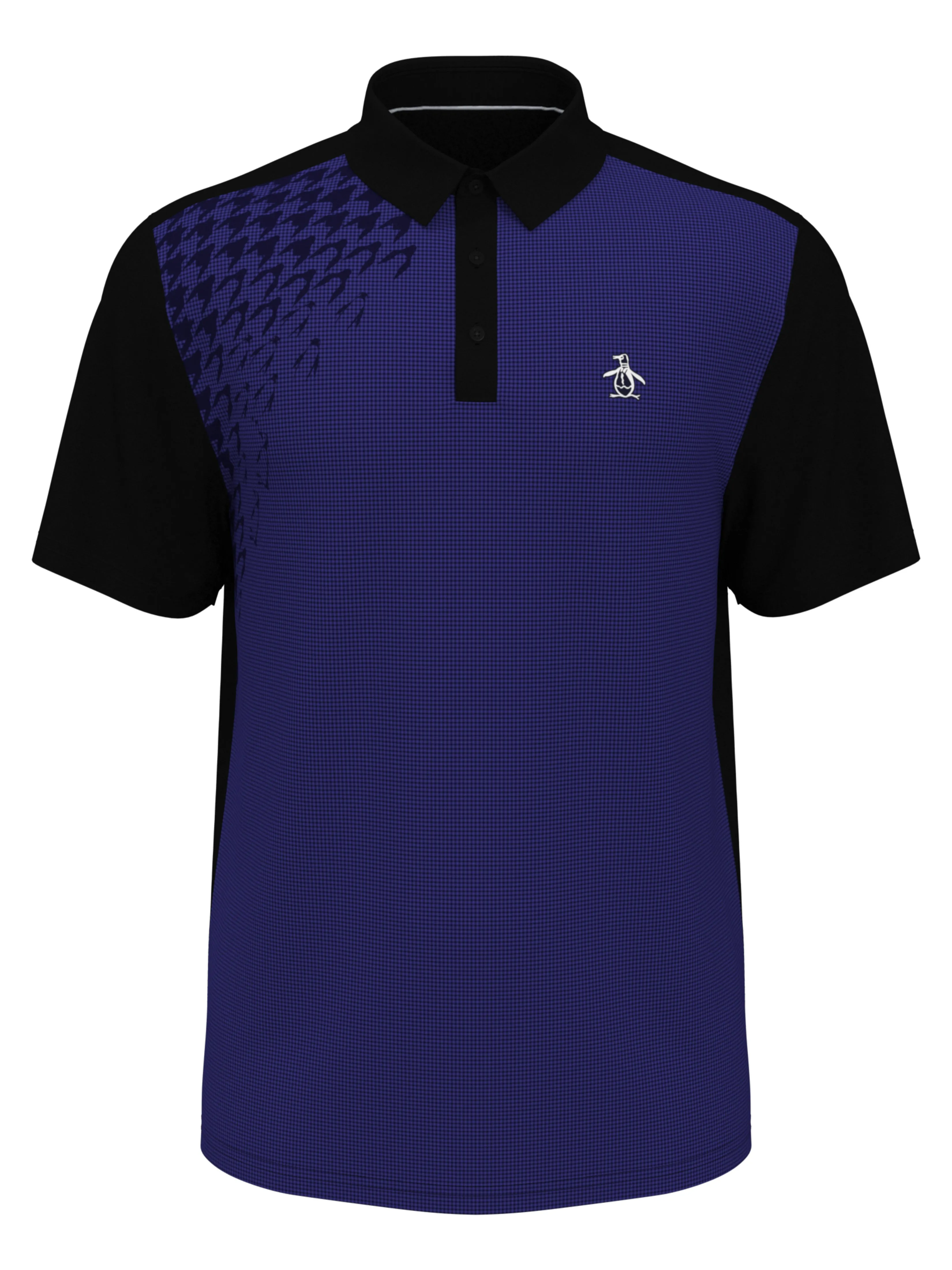 Men's Asymmetrical Pete Gingham Color Block Polo