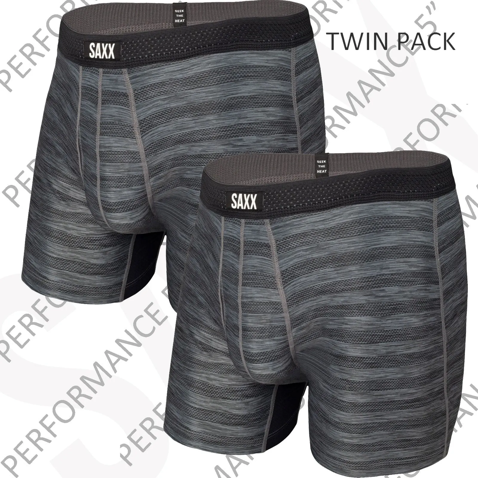 Men's SAXX DropTemp Cooling Mesh 5" Underwear TWIN PACK (SAXX-BB09F-TWIN)