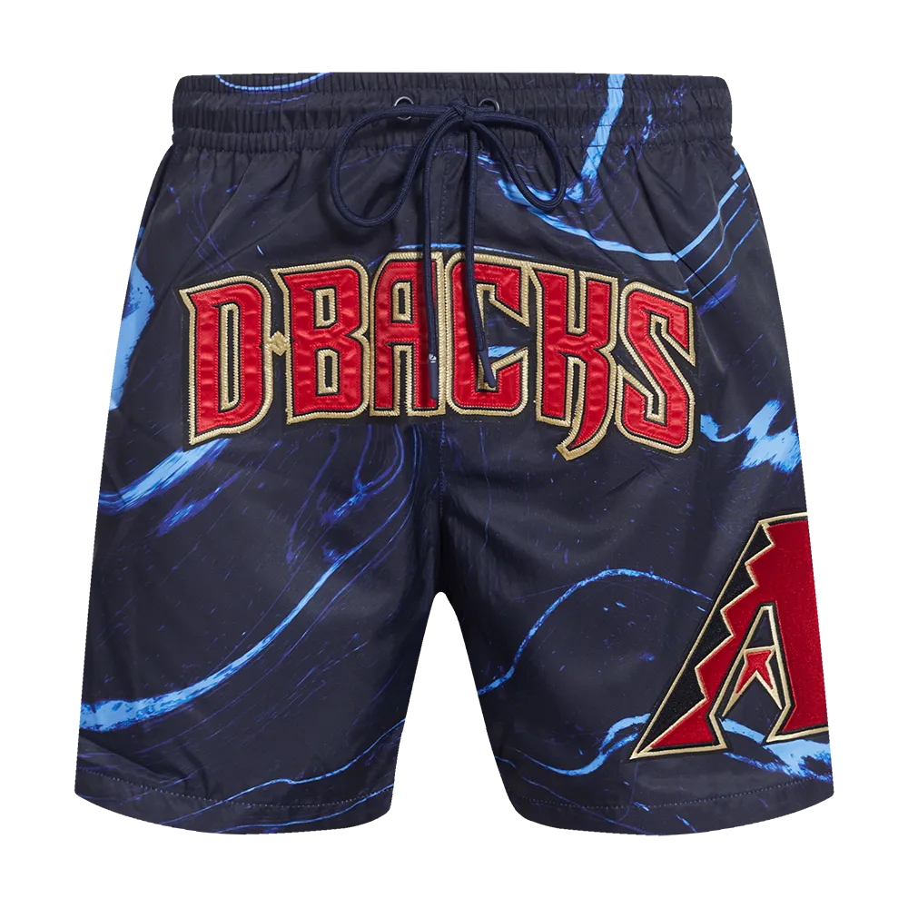 MLB ARIZONA DIAMONDBACKS TACKLE TWILL AOP MEN'S MARBLE WOVEN SHORT (MIDNIGHT NAVY)
