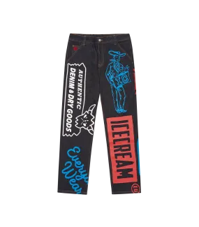 MOTIF DENIM PANT - INDIGO