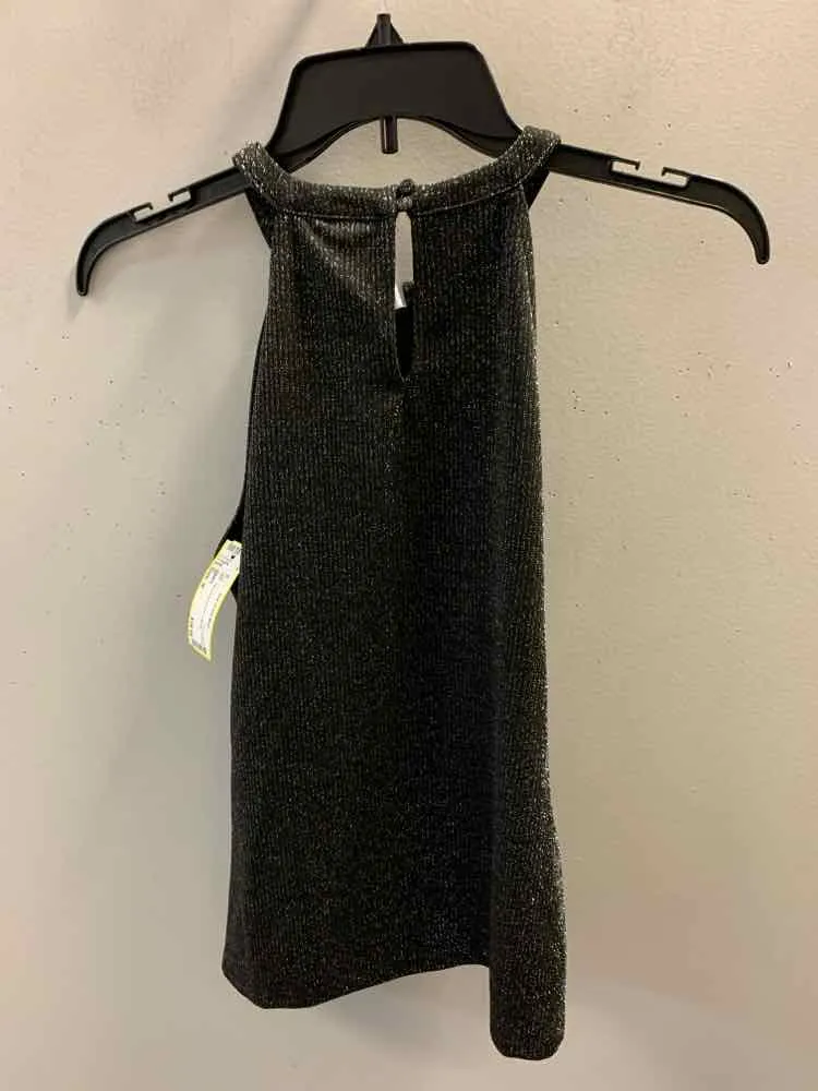 NWT INC Tops Size M BLK/SILVER T BACK TOP