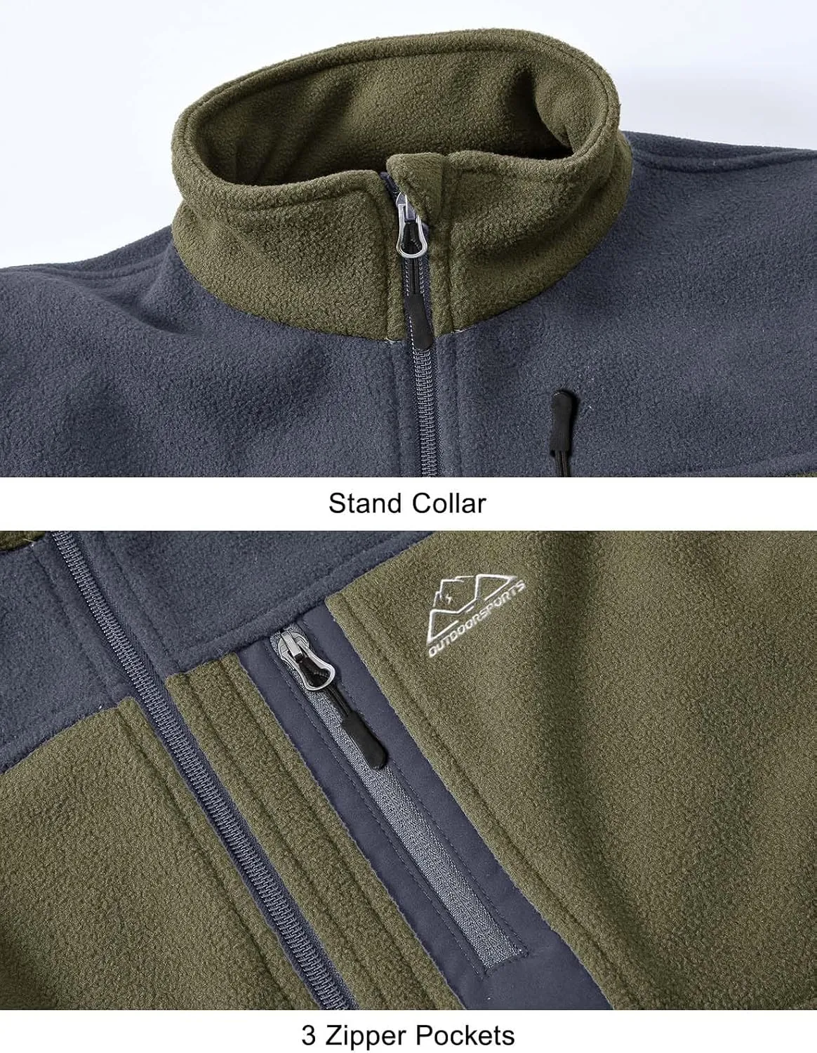 Rdruko Men's Fleece Jackets Full Zip Lightweight Outdoor Hiking Jackets Winter Coats