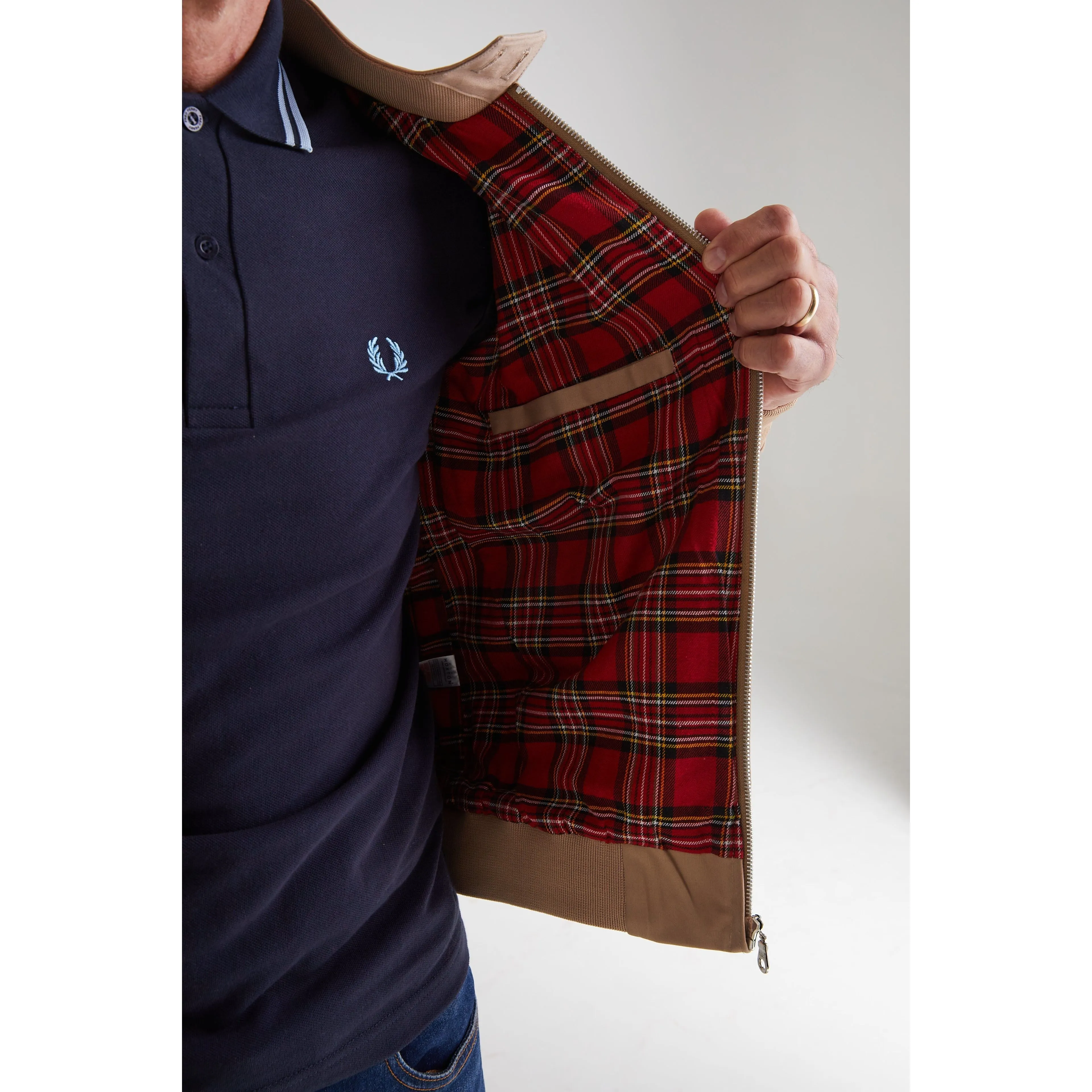 Real Hoxton - Men's Beige - Harrington Jacket