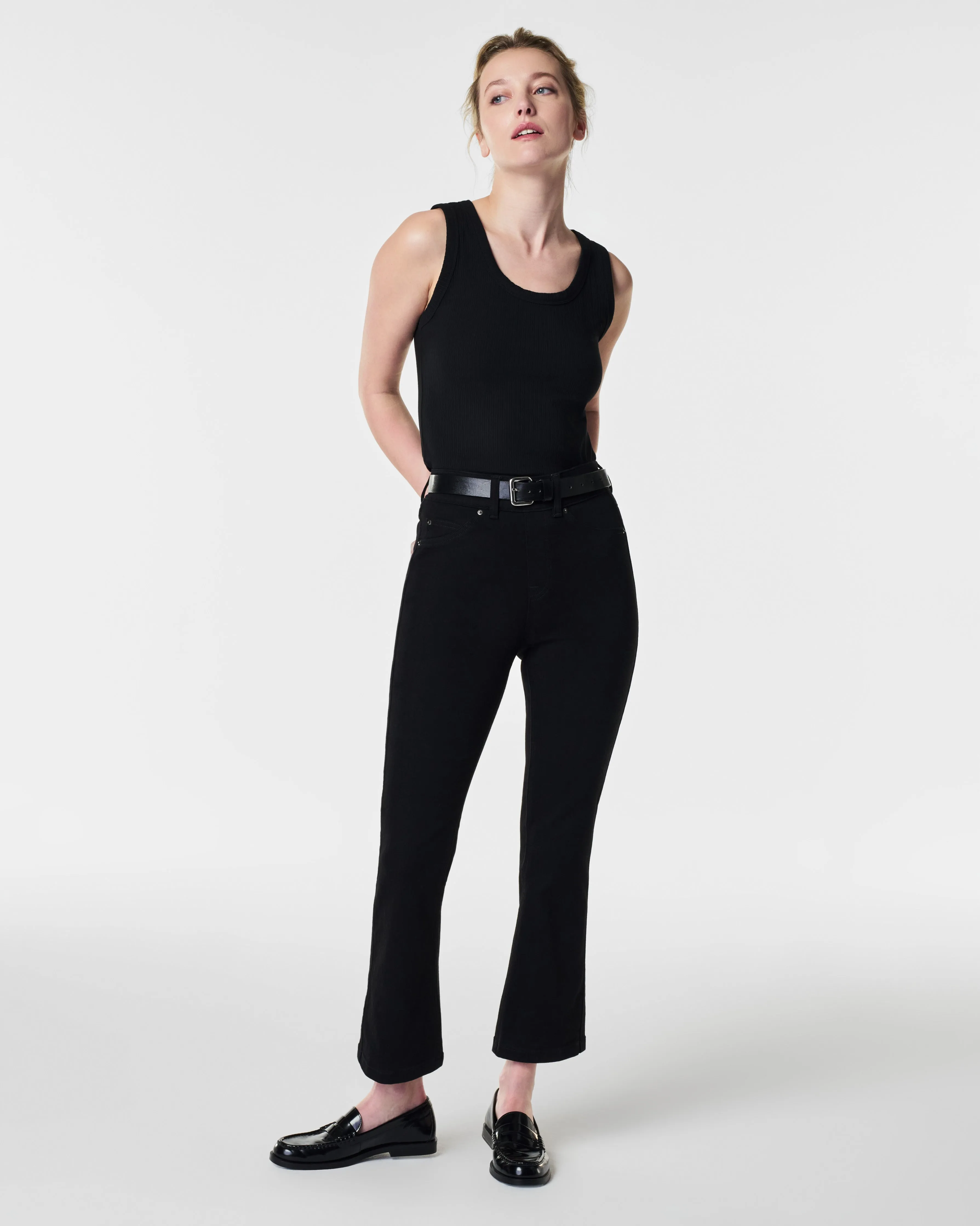 Stretch Rib Scoop Neck Tank