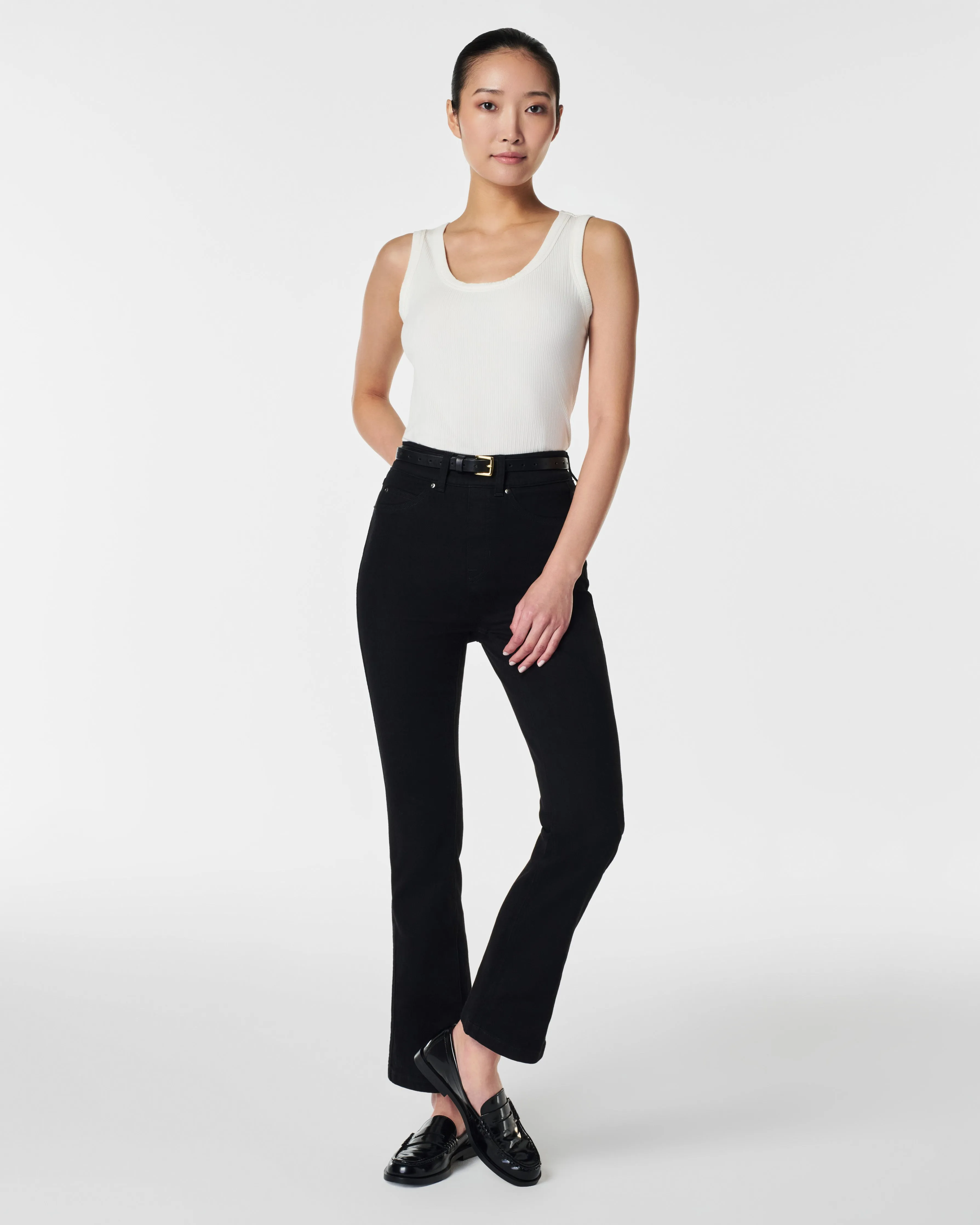 Stretch Rib Scoop Neck Tank