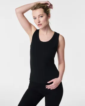 Stretch Rib Scoop Neck Tank