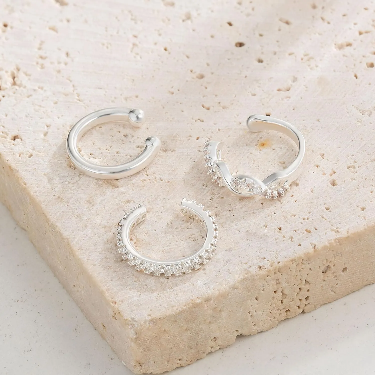 Stud Earrings Sets for Women Non Piercing - Small 14K Gold/Silver Plated CZ Thin Pearl Huggie Hoop Earring Hypoallergenic Dainty Ear Cuff Trendy Gifts