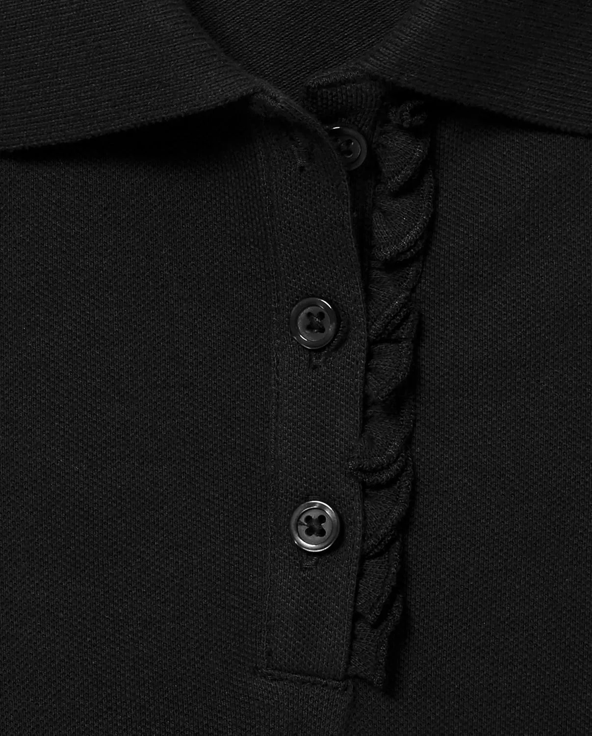 The Children's Place Girls' Long Sleeve Ruffle Pique Polo