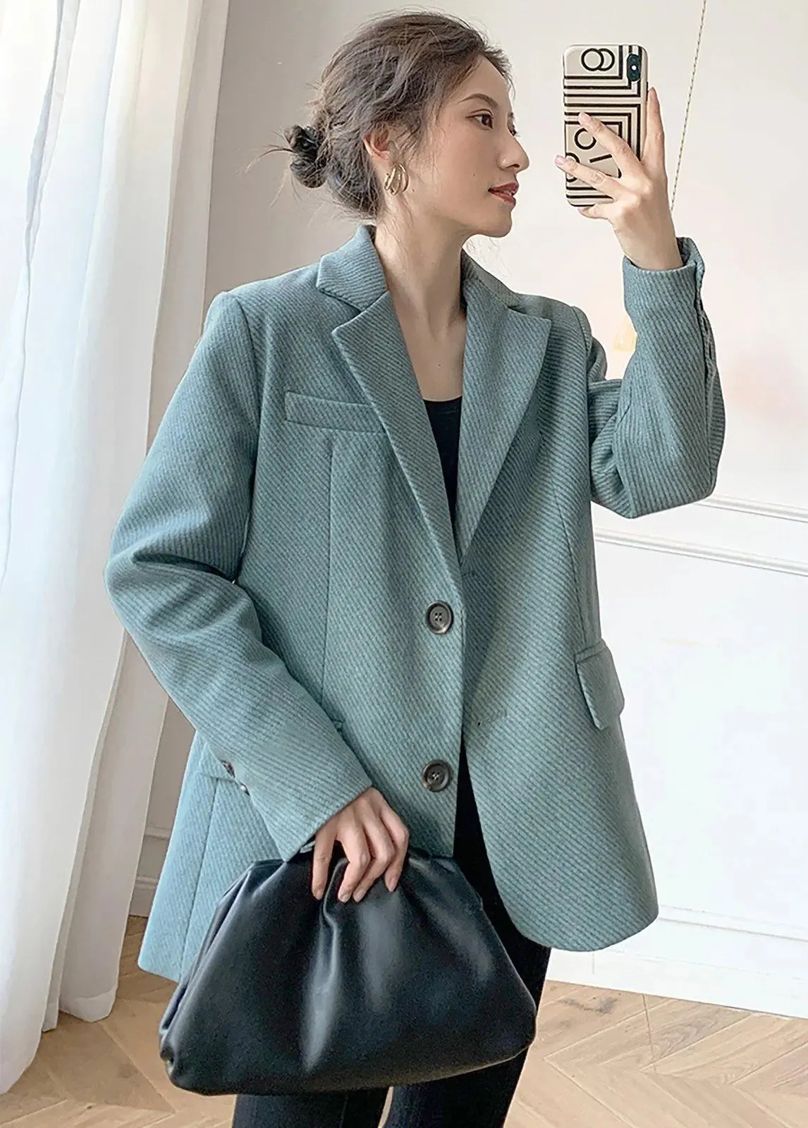 Twill Two Button Blazer
